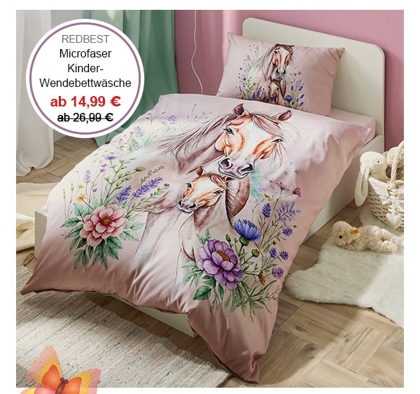 REDBEST Microfaser Kinder- Wendebettwäsche ab 14,99 €! 