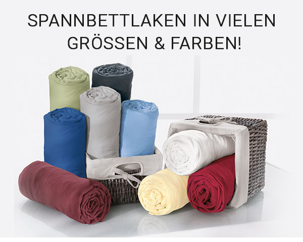 Spannbettlaken in vielen Größen & Farben!