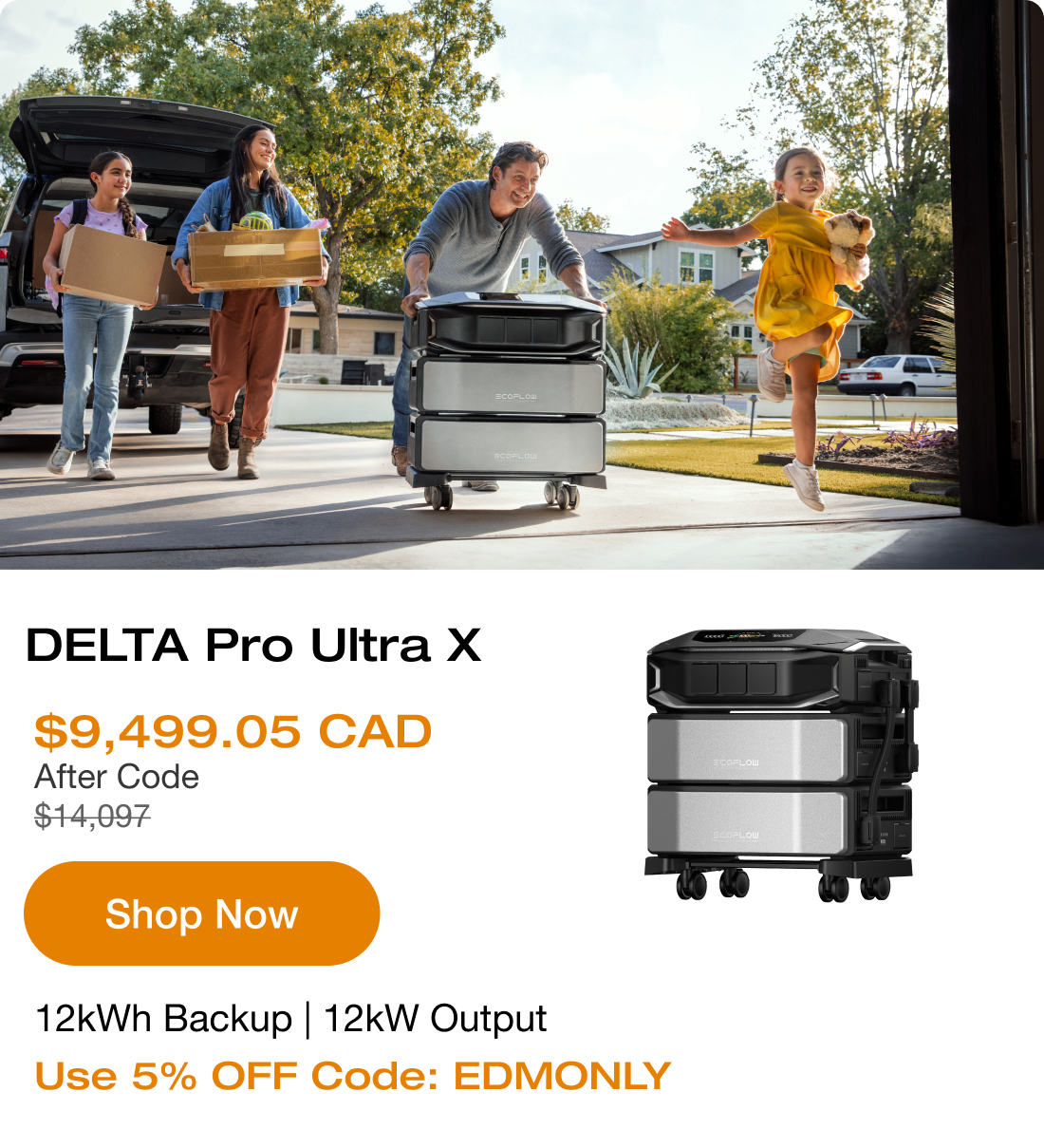DELTA Pro Ultra X 7.2kWh Backup | 12kW Output Use 5% OFF Code: EDMONLY