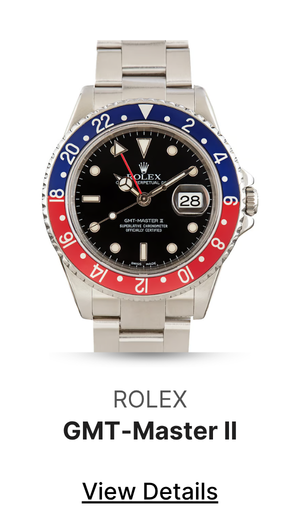 Pre-Owned Rolex GMT-Master II Pepsi Ref 16710 Black Dial
