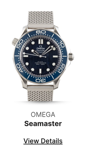 Used James Bond 60th Anniversary Omega Seamaster Diver 300M Blue Dial