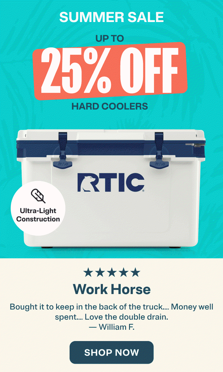 Summer Sale - Up to 25% off hard coolers
