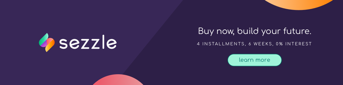 Buy now, Pay later with Sezzle!