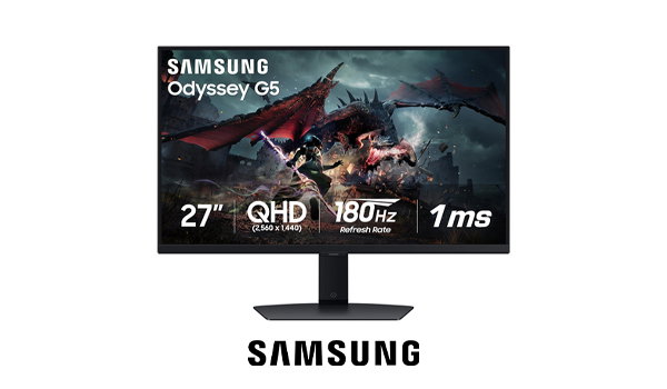 32" Odyssey G5 G50F QHD Fast IPS 180Hz HDR10 Gaming Monitor