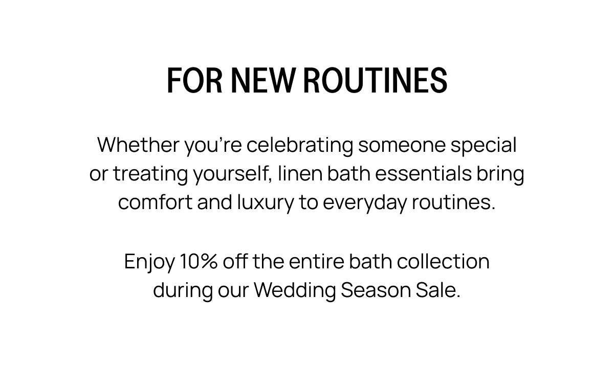 FOR NEW ROUTINES