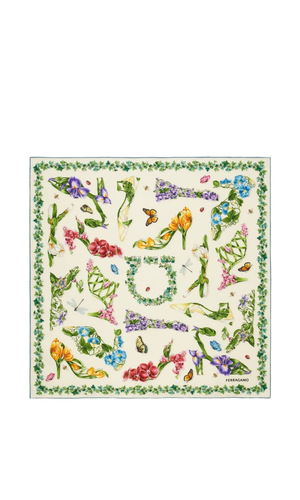 Printed silk foulard