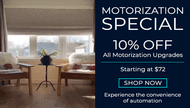 Extra 10% off all motorization upgrades