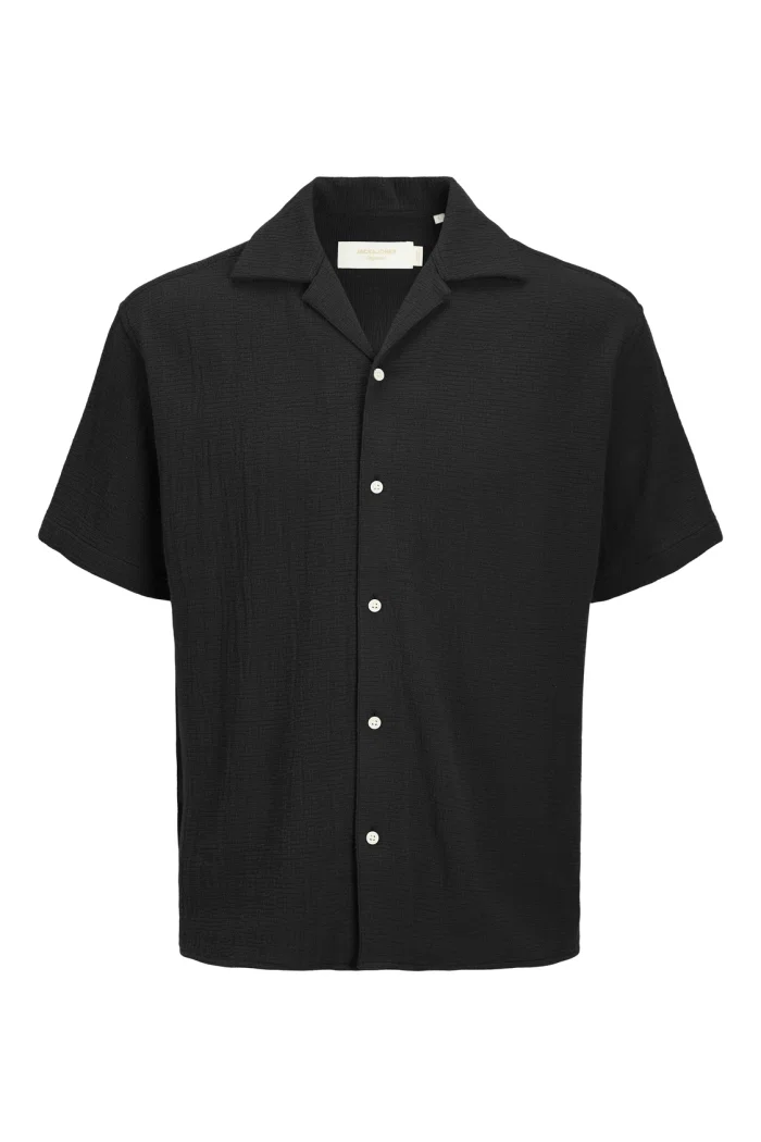 Jack and Jones JORCOBA STRIPE RESORT SHIRT SS SN black