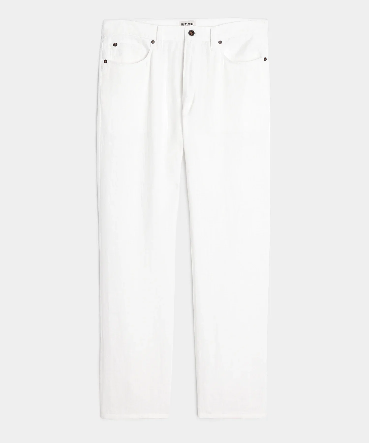 Image of Straight Fit 5-Pocket Linen Pant