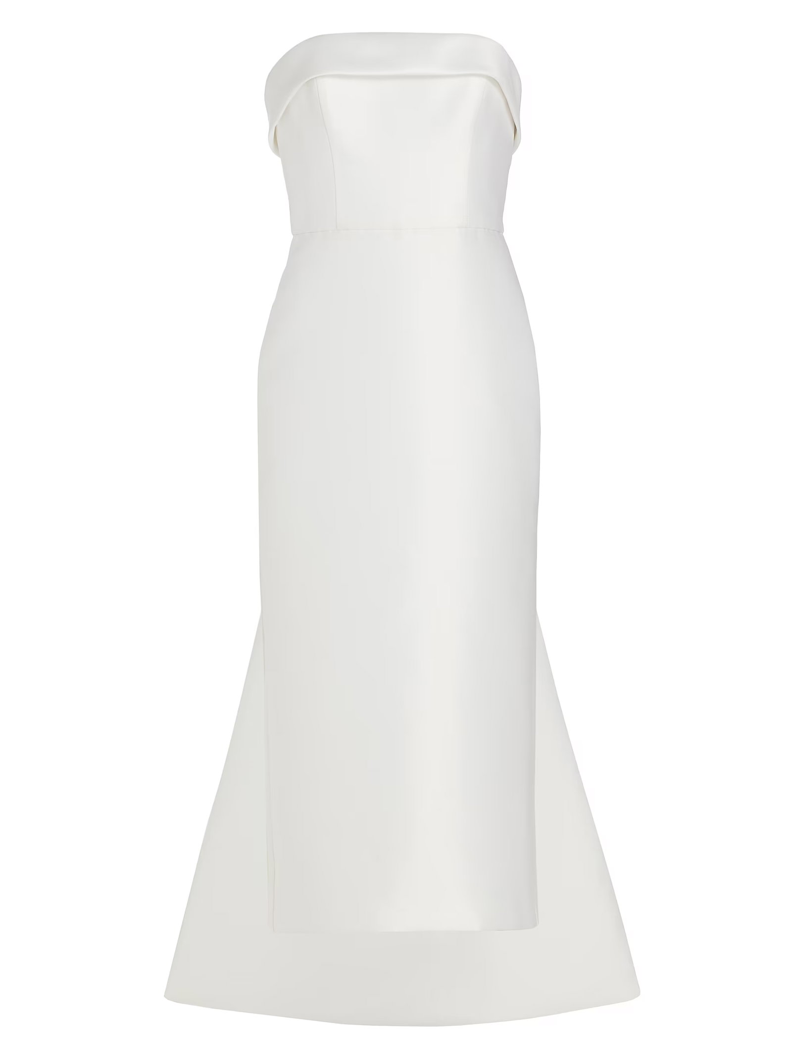 Amsale Mikado Satin Tea-Length Bridal Dress
