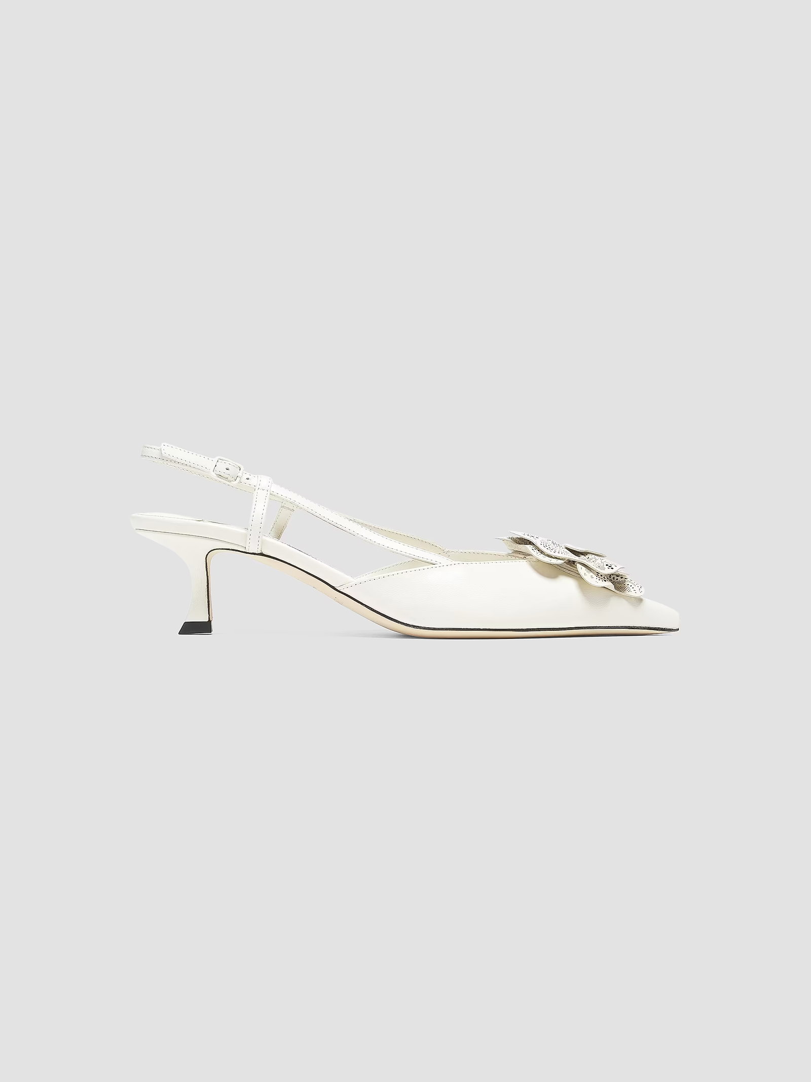 Jimmy Choo Mimmi 50MM Leather Rose Slingback Pumps