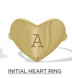 INITIAL HEART RING