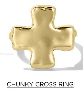 CHUNKY CROSS RING