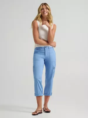 Women's Ultra Lux Comfort with Flex-to-Go Relaxed Fit Cargo Capri