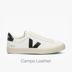 VEJA Men's Campo Leather Sneakers in White/Black
