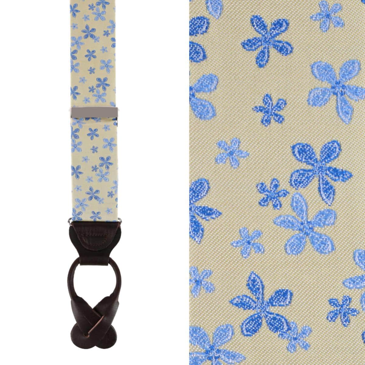 Image of Weldon Floral Silk Button End Braces