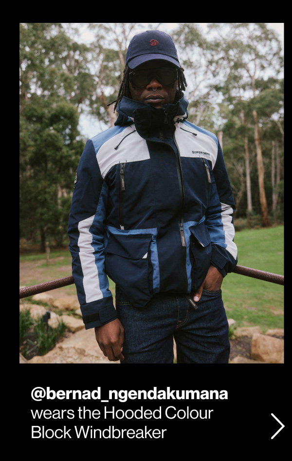 Hooded Colour Block Slim Fit Windbreaker