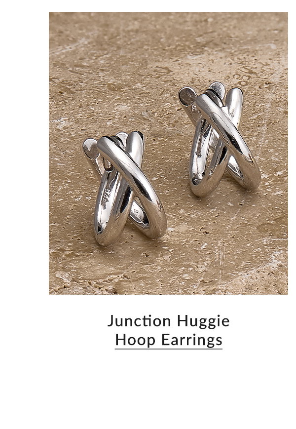 Junction Huggie Hoop Earrings