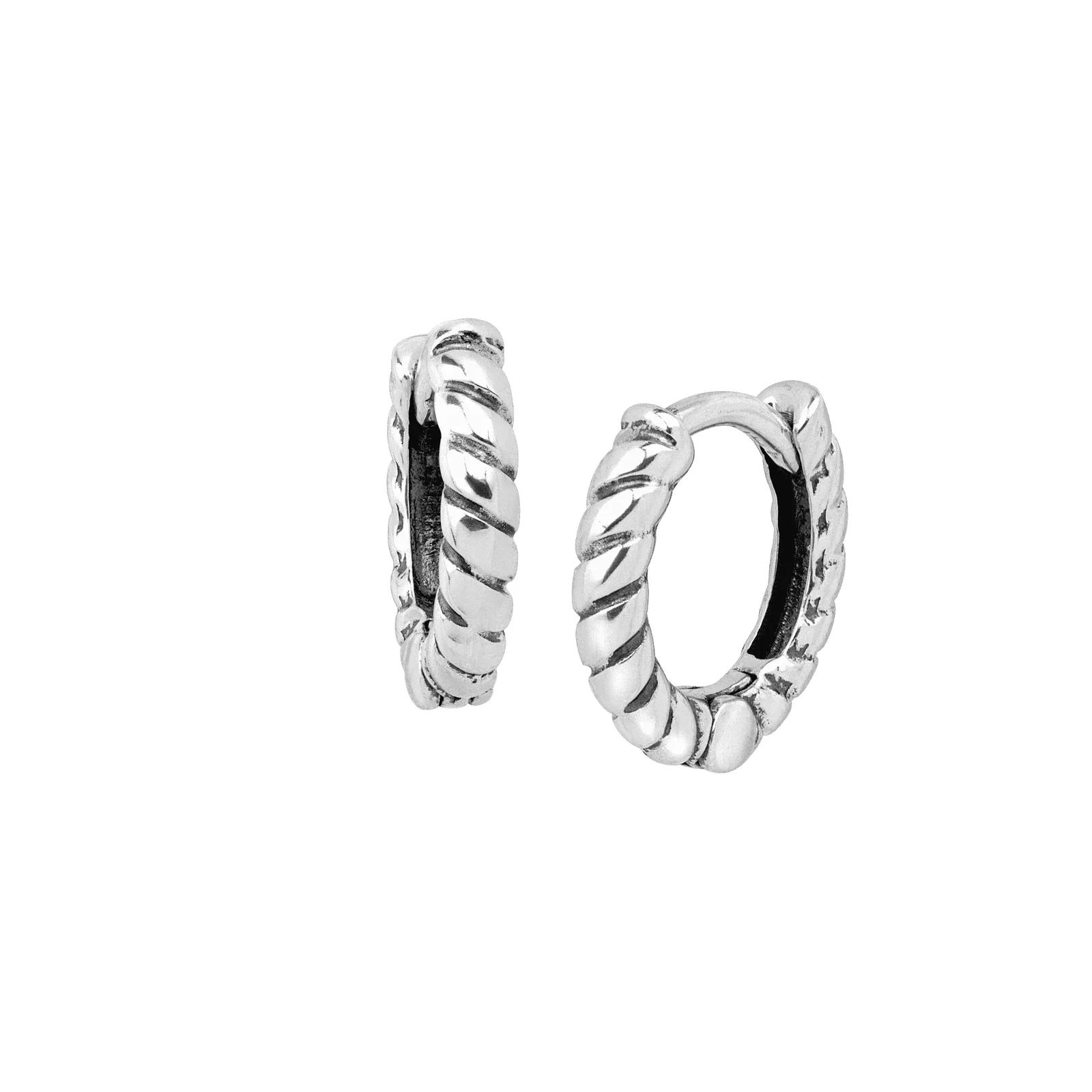 Soleil Twisted Huggie Hoops
