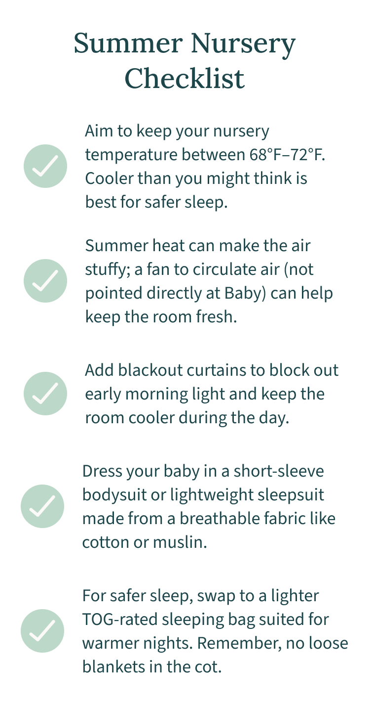 Summer Nursery Checklist
