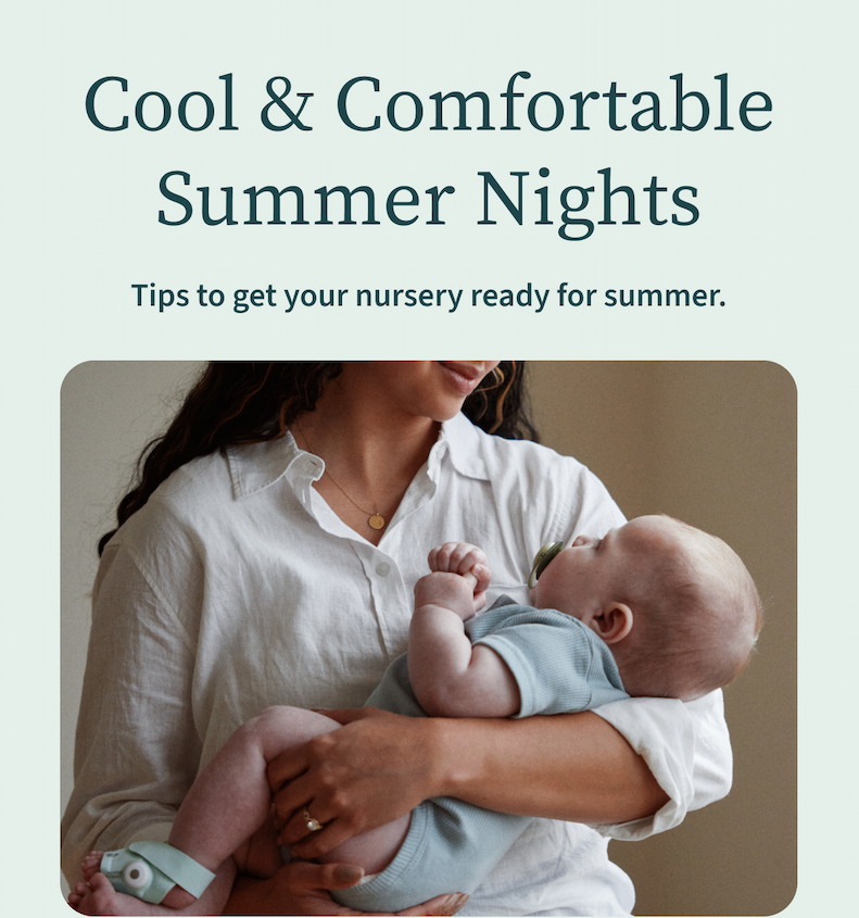 Cool & Comfortable Summer Nights | Tips to get your nursery ready for summer. 