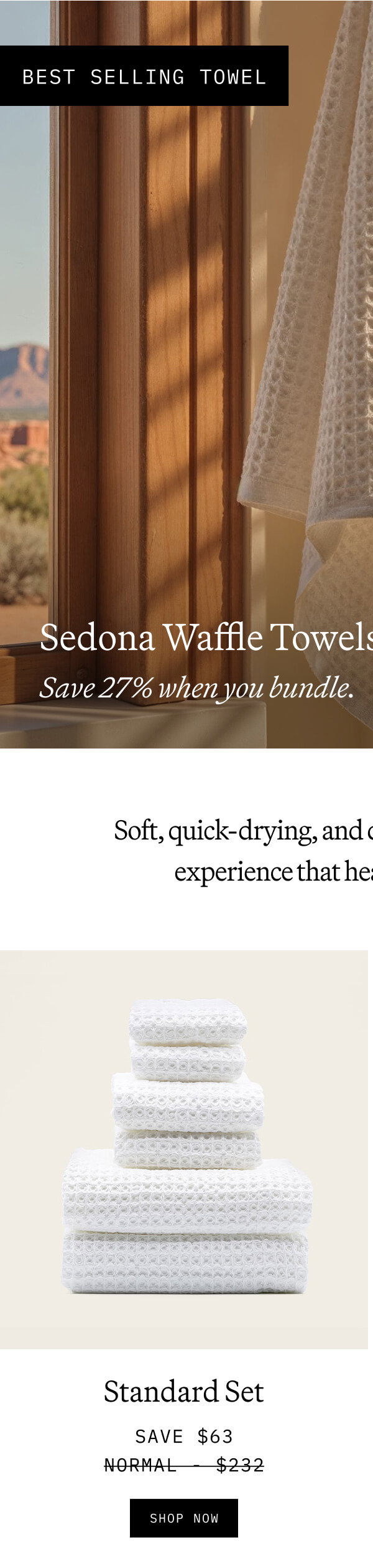 Standard Sedona Waffle towels