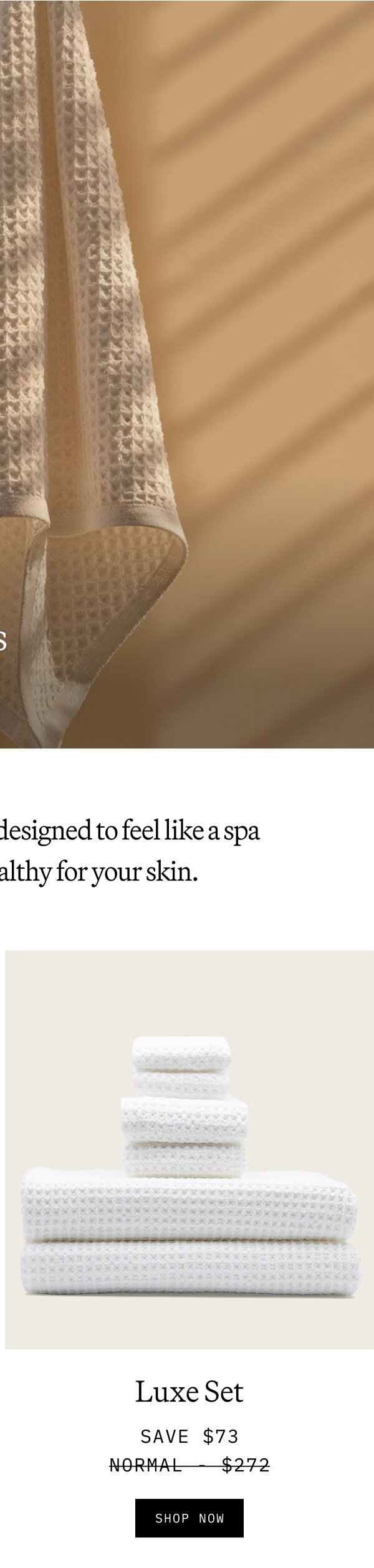 Luxe Sedona Waffle towels