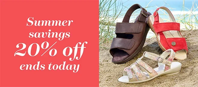 Summer savings 20% off ends today