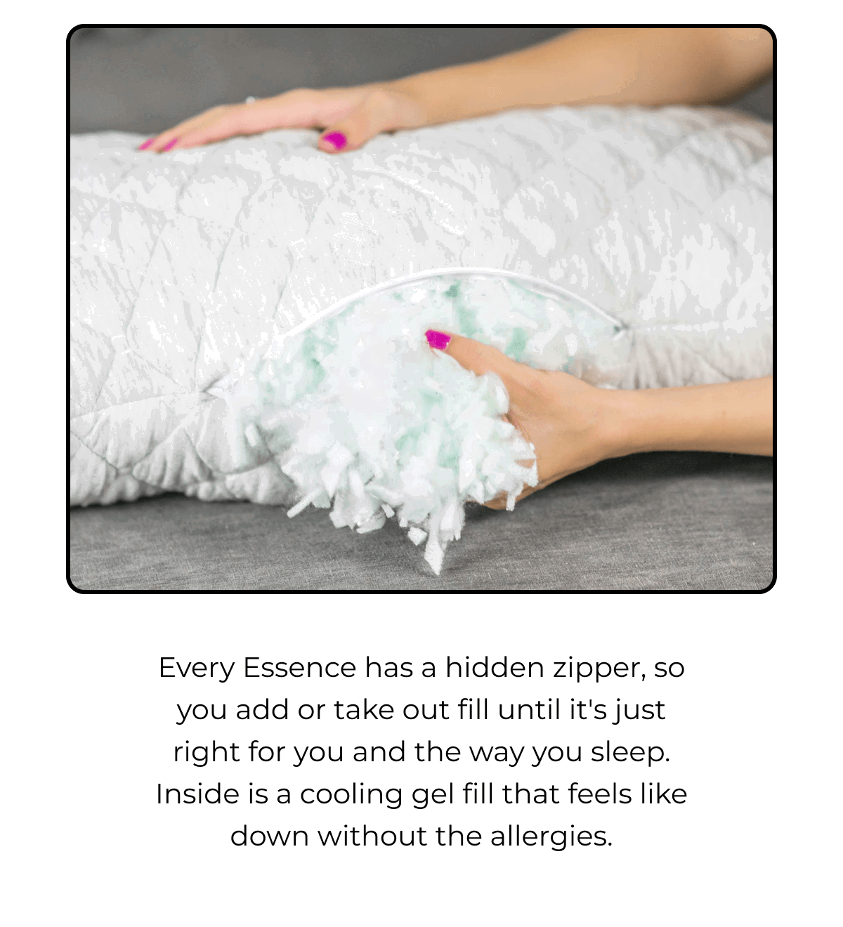 Every Essence has a hidden zipper