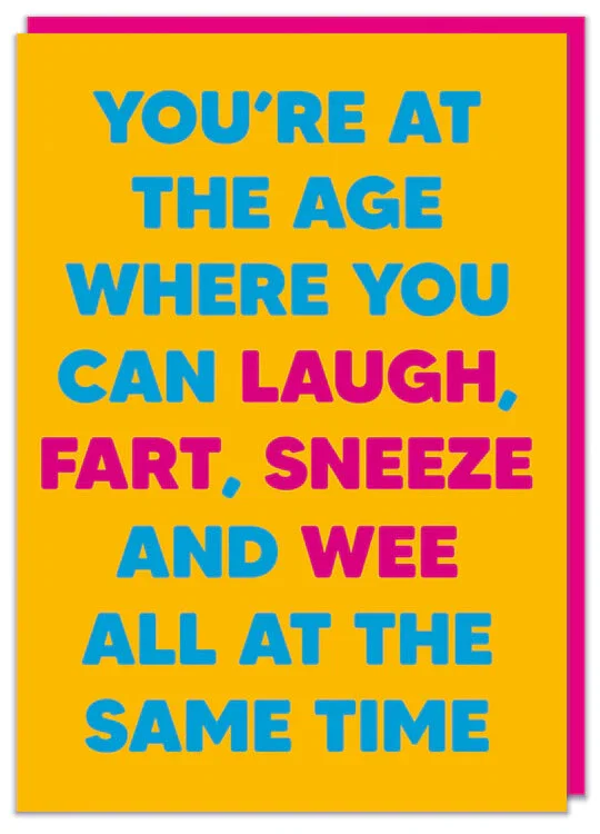 Image of Laugh fart sneeze and wee Card