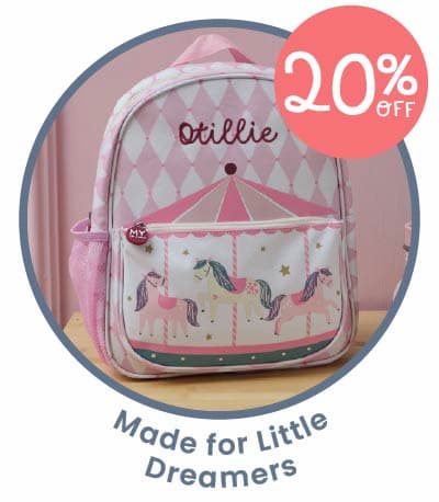 Personalised Harlequin Carousel Medium Backpack