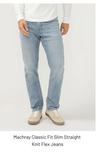 Machray Classic Fit Slim Straight Knit Flex Jeans
