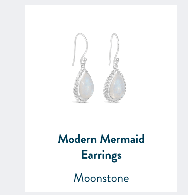 Modern Mermaid Earrings by Captain Kate - Moonstone