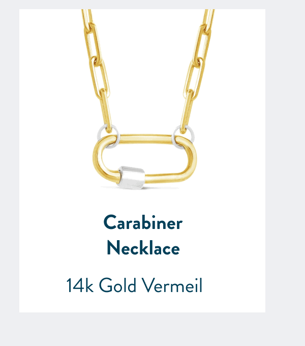 Carabiner Necklace by Captain Kate - 14k Gold Vermeil
