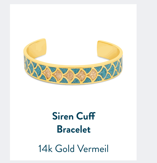 Siren Cuff Bracelet by Captain Kate - 14k Gold Vermeil