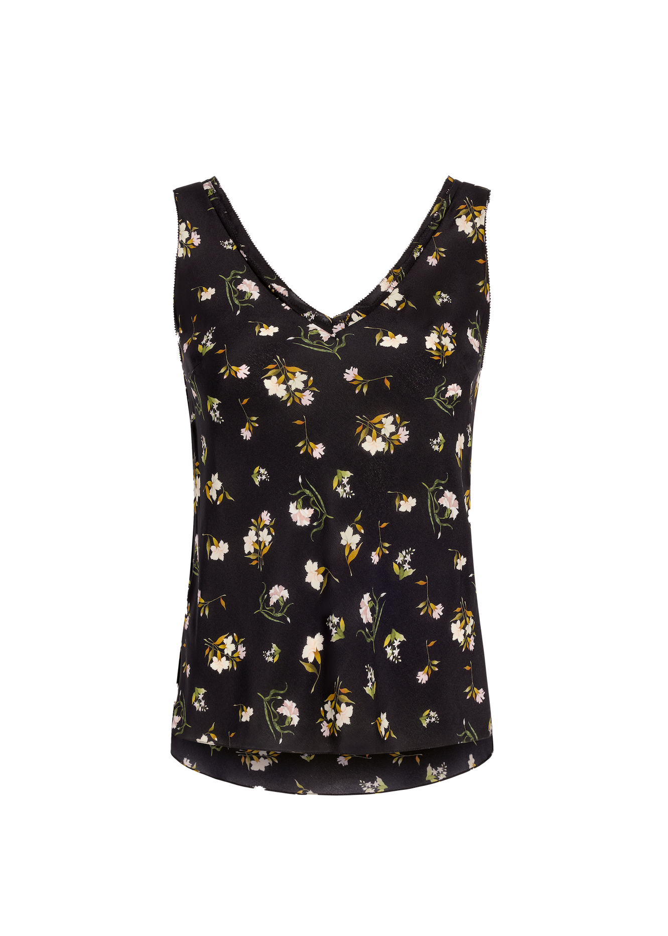 Ghost image of the aura top in black floral