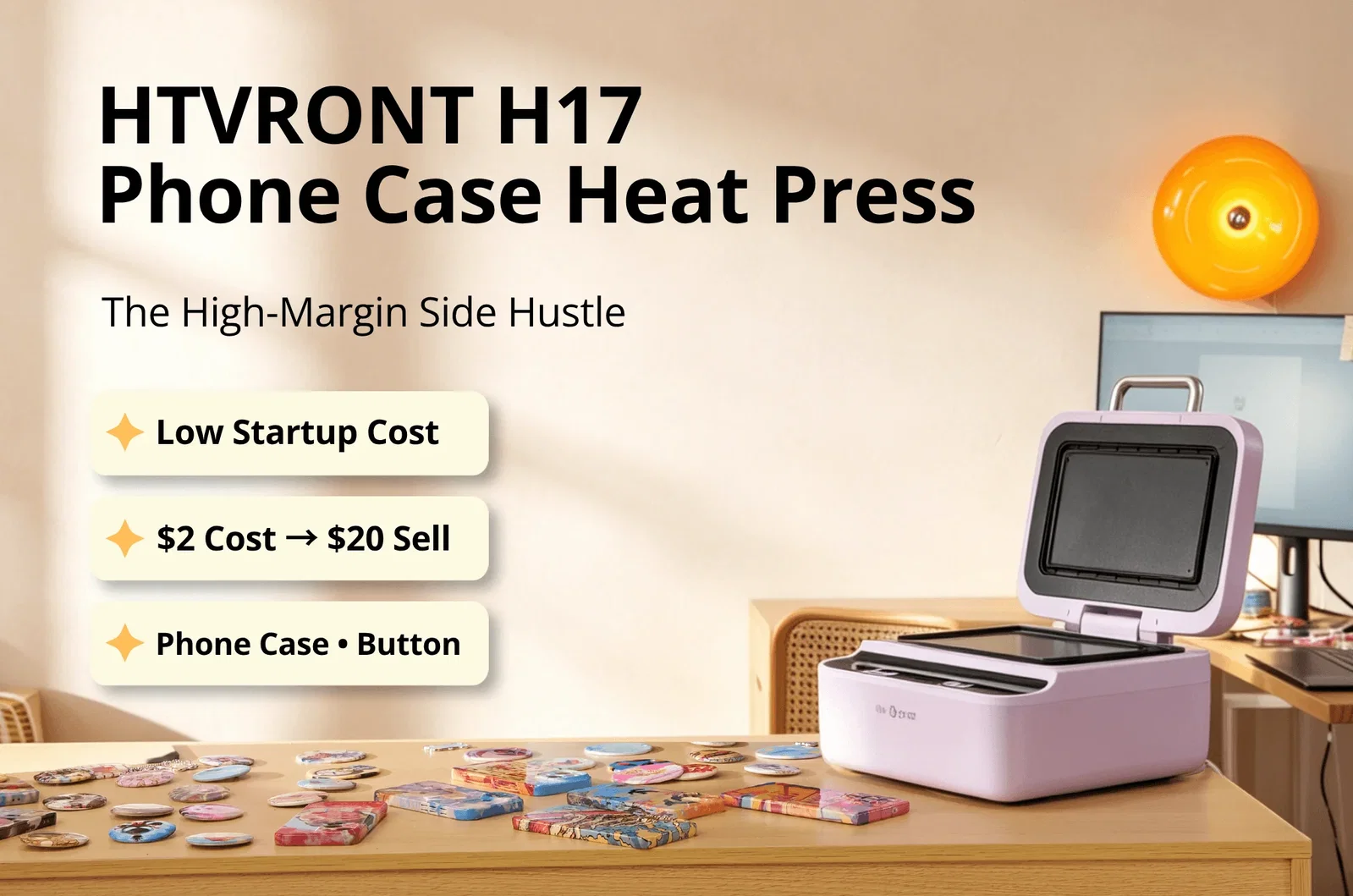 HTVRONT H17 Phone Case Heat Press $140 off