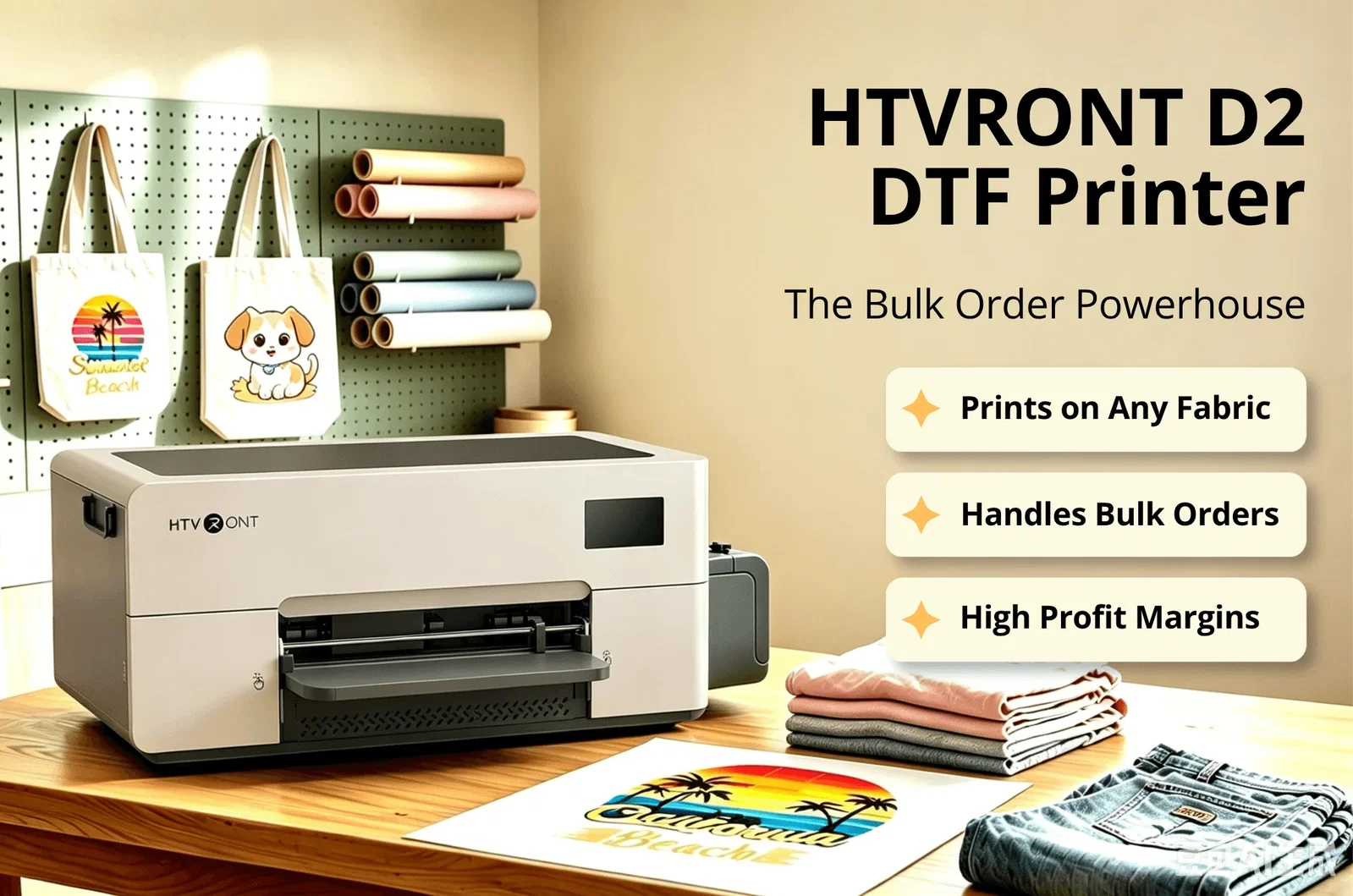 HTVRONT D2 DTF Printer $1000 off