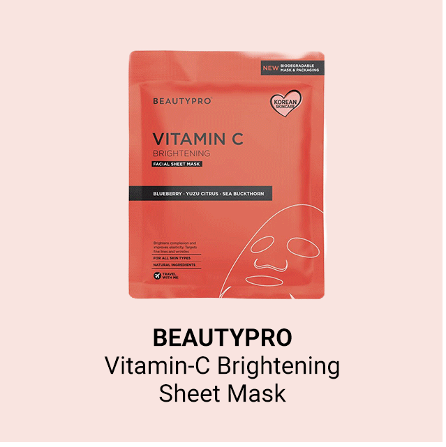 BEAUTYPRO VITAMIN-C Brightening Face Sheet Mask 22ml