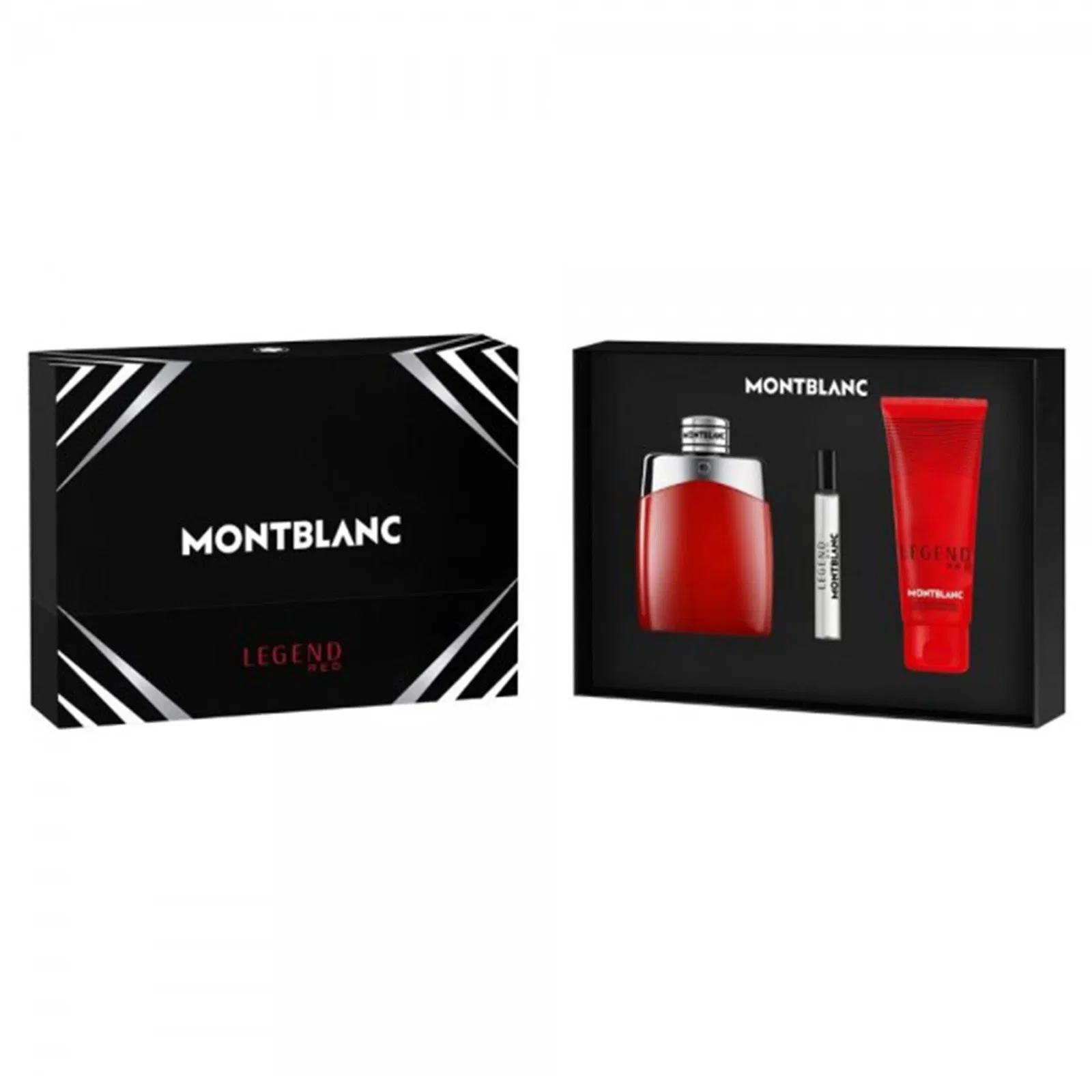 Image of Montblanc Legend Red Eau De Parfum 100ml & Travel Spray 7.5ml & Shower Gel 100ml Gift Set
