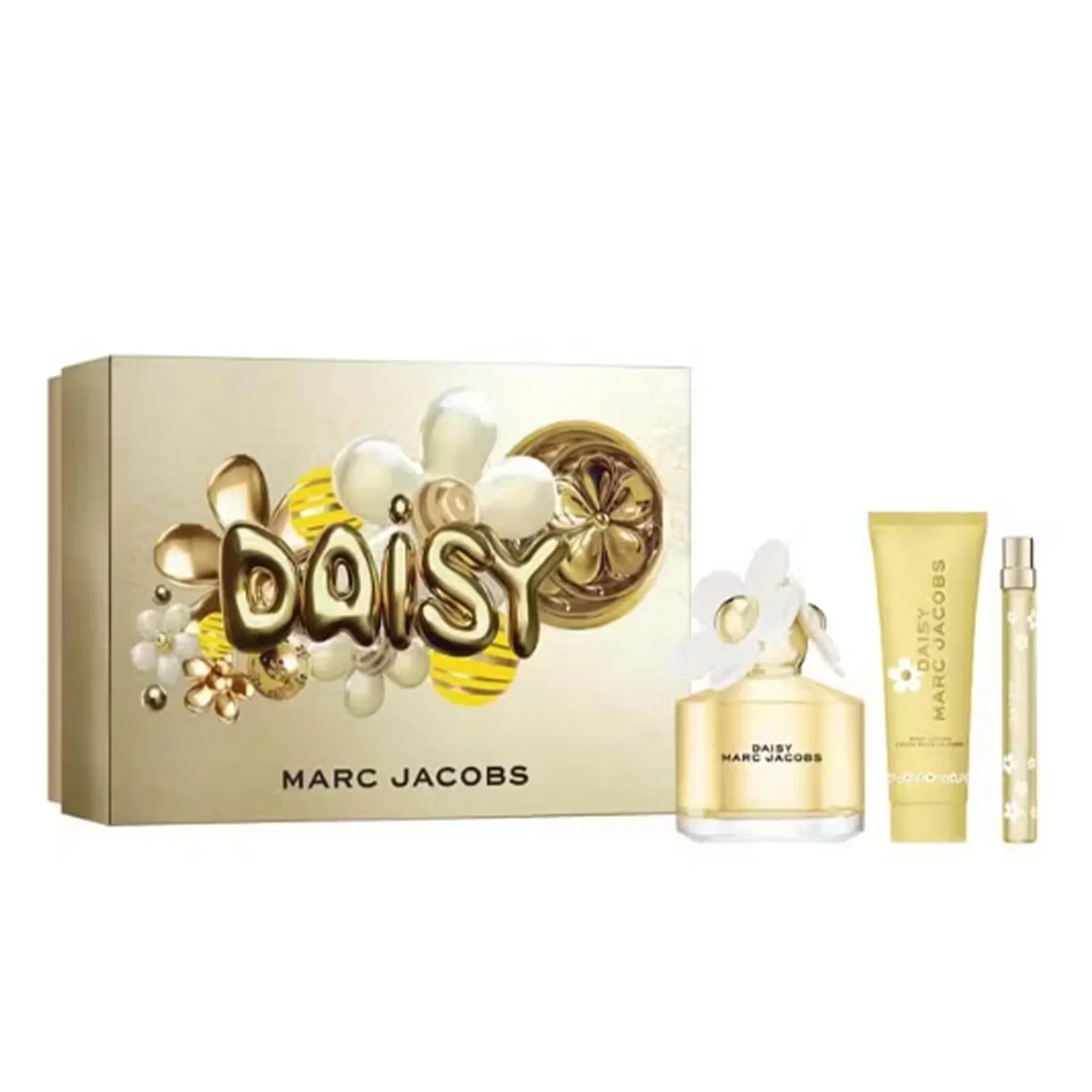 Image of Marc Jacobs Daisy Eau De Toilette 100ml & Travel Spray 10ml & Body Lotion 75ml Gift Set