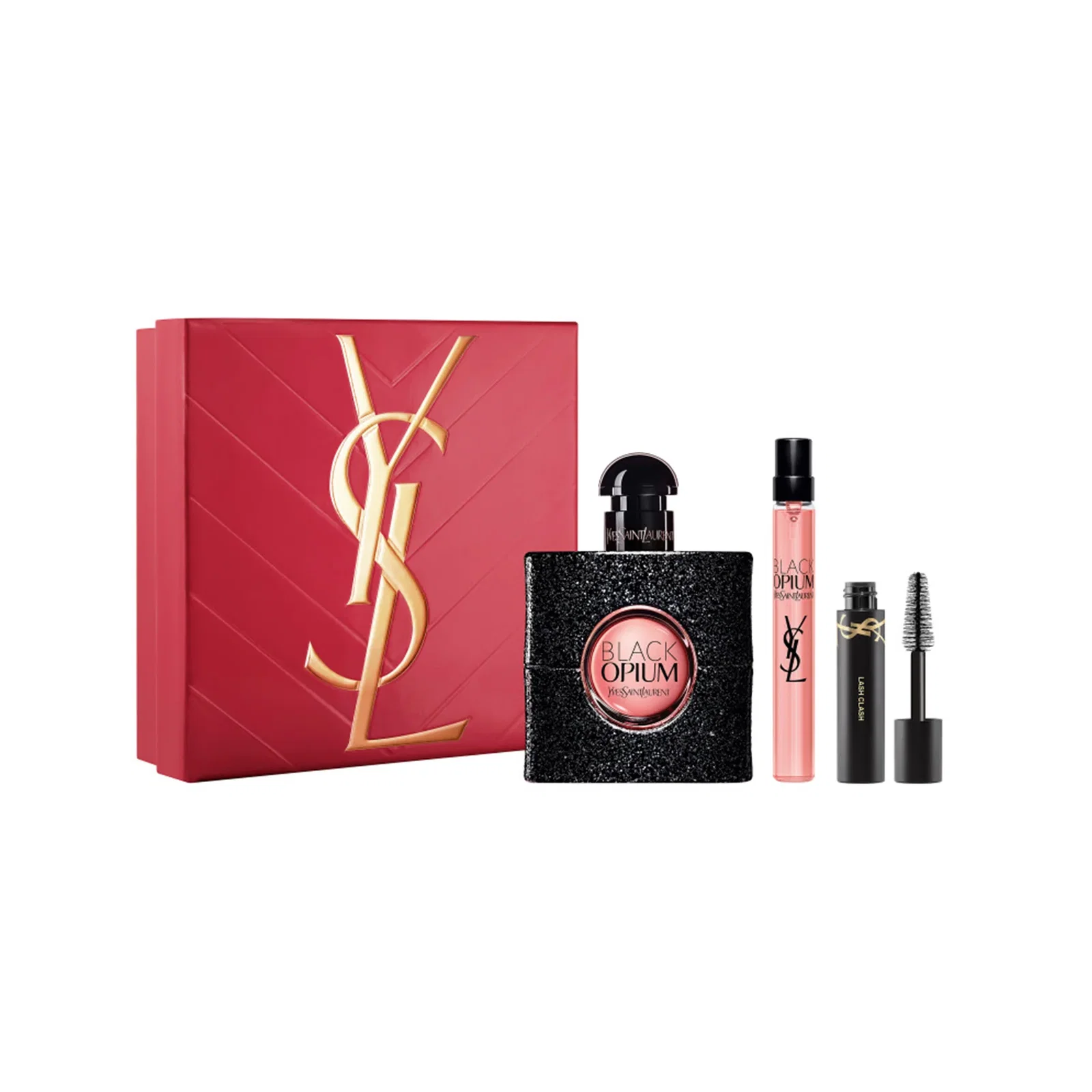 Image of YSL Black Opium Eau De Parfum 50ml & Travel Spray 10ml & Mascara Gift Set