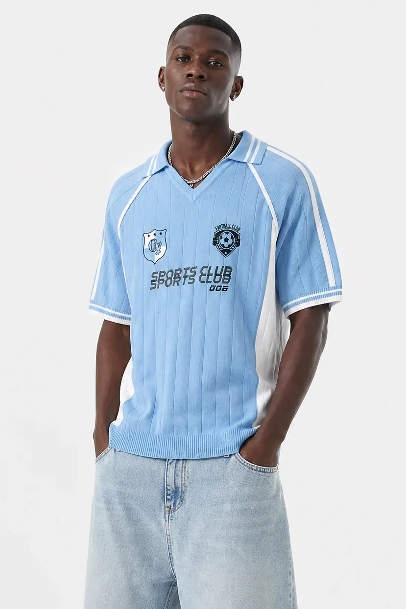 Image of Sports Club Knit Collared Shirt