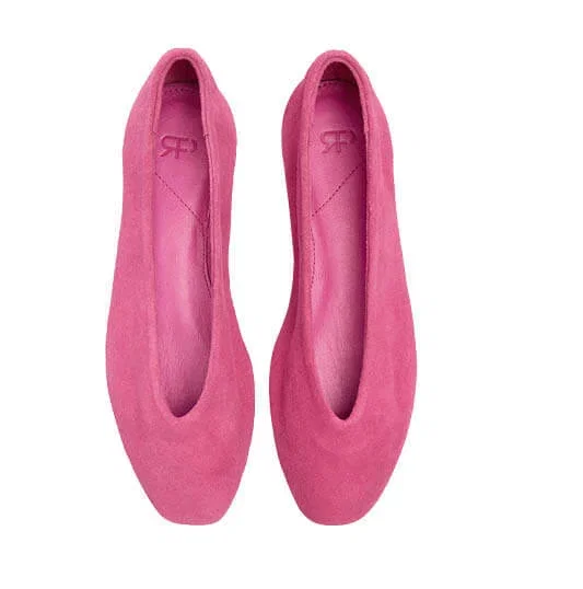 Suede leather flats