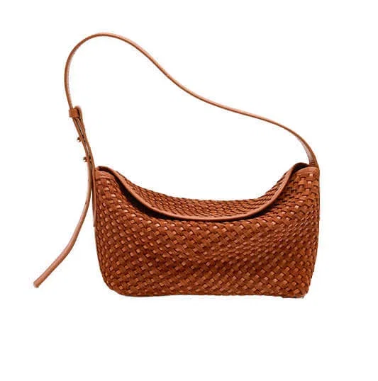 Shoulder bag with braided leather