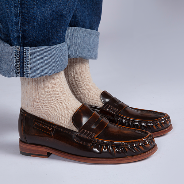 Shop Susanna - Women's Moccasin Loafer in Rub-off Leather 