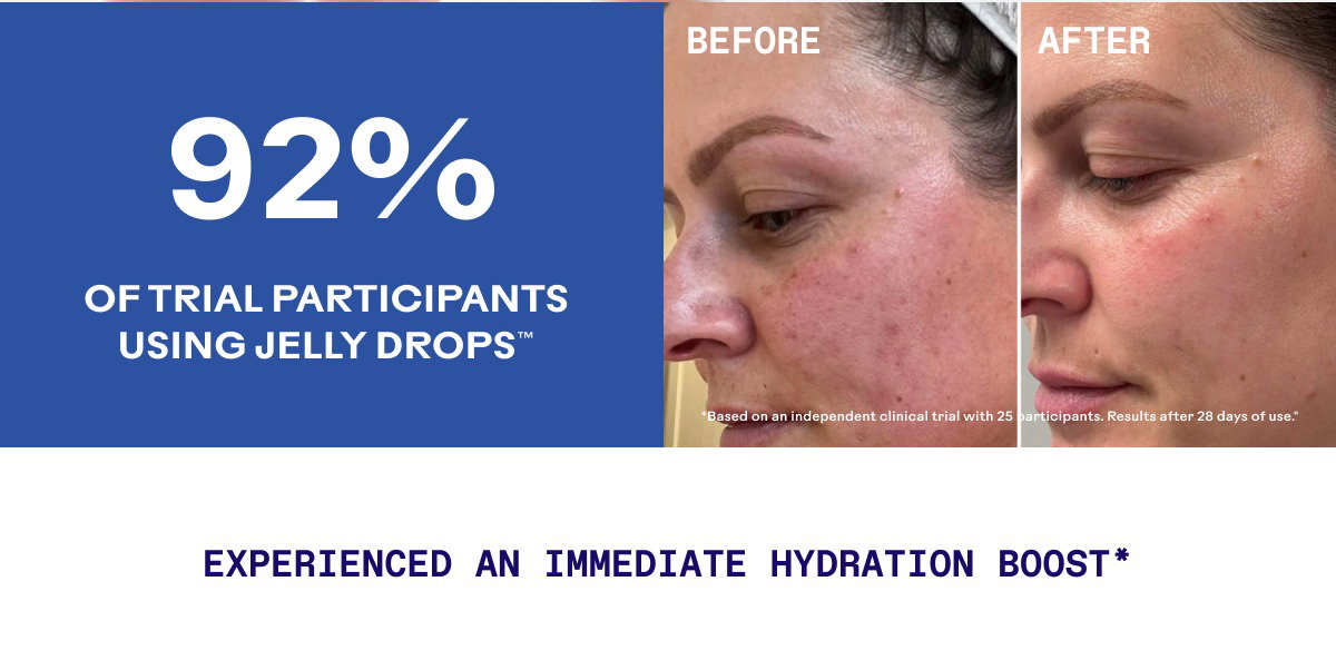 92% of trial participants experienced an immediate hydration boost