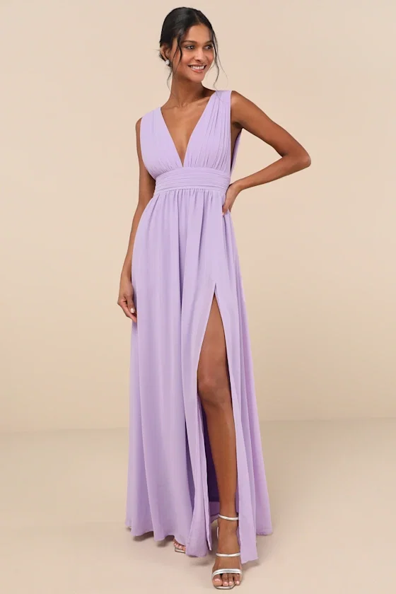 Image of Heavenly Hues Lavender Maxi Dress
