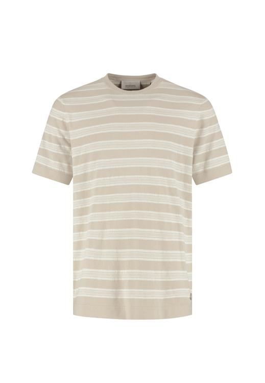 Dstrezzed Heren T Shirt Gestreept Beige