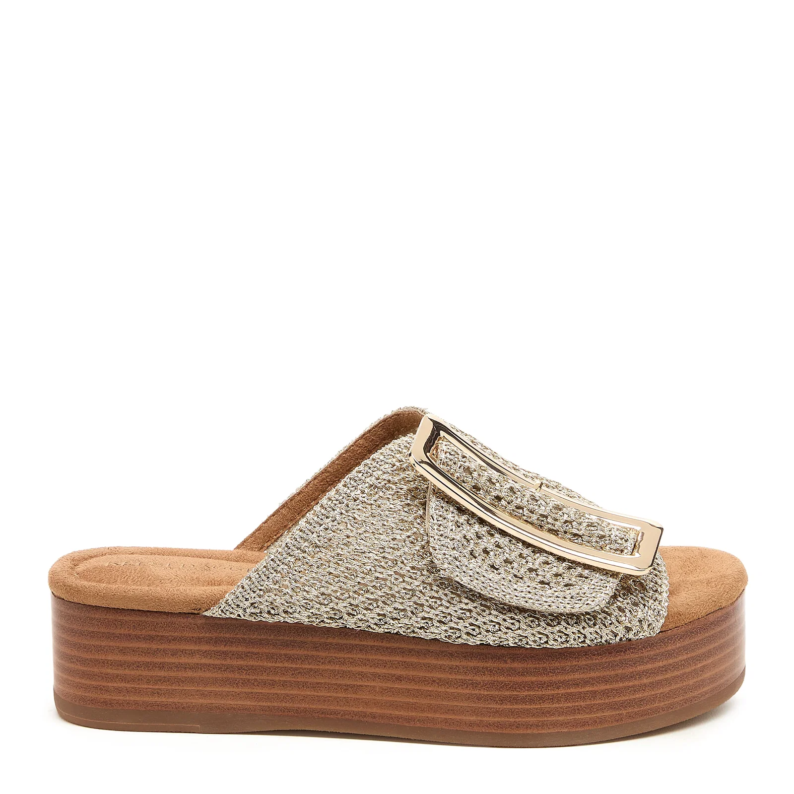 Image of Dover Crochet Mesh Platform Sandals